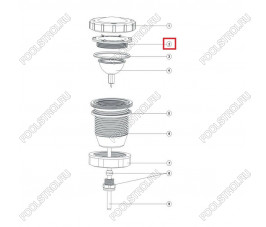 Прижимная гайка лампы для прожектора Aquaviva LED/UL-P50 Lights Прижимная гайка лампы для прожектора Aquaviva LED/UL-P50 Lights