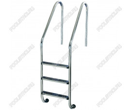 Лестница Flexinox STANDARD 3 ст AISI-304, для широкого борта