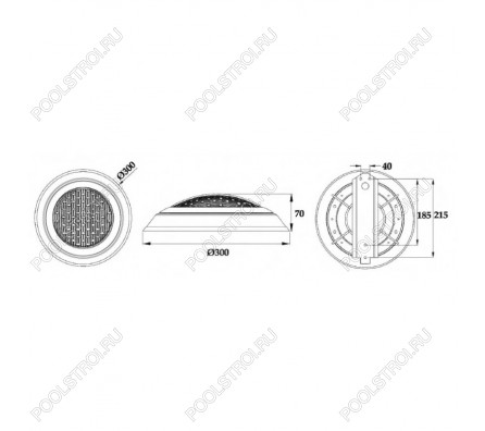 Светильник W602. LED. RGB 2 пр.. накладной. бетон. 25Вт. 12В AC. AISI-304
