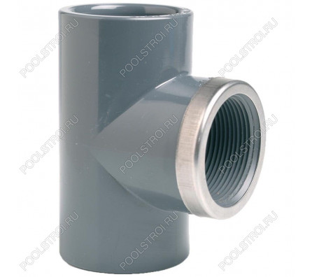 Тройник 90° c металлическим кольцом EFFAST d40x1-1/4