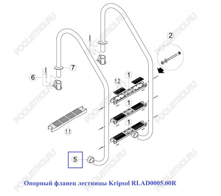 Заглушка для лестниц Kripsol RES030.R/RLAD0005.00R