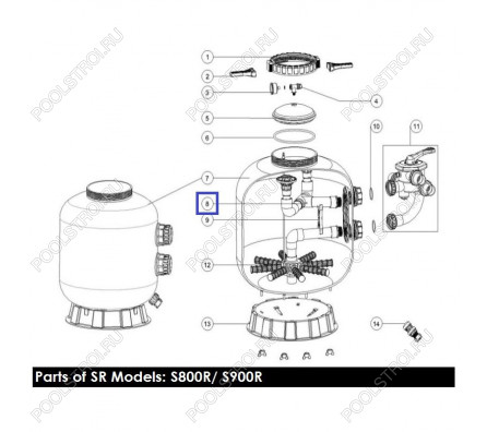 Диффузор фильтра AquaViva S800 89011210