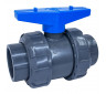Кран шаровый d63 (уплотнение TPV, остальное EPDM) с муфтовым окончанием AQUAVIVA
